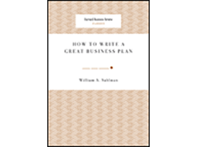 'How to Write a Great Business Plan'